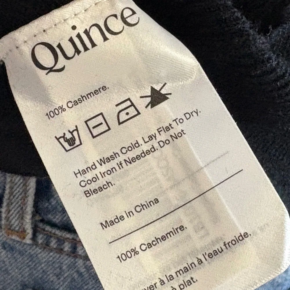 Quince Sweater Women L Black 100% Mongolian Cashmere Crewneck Long Sleeve NWT - Picture 5 of 6